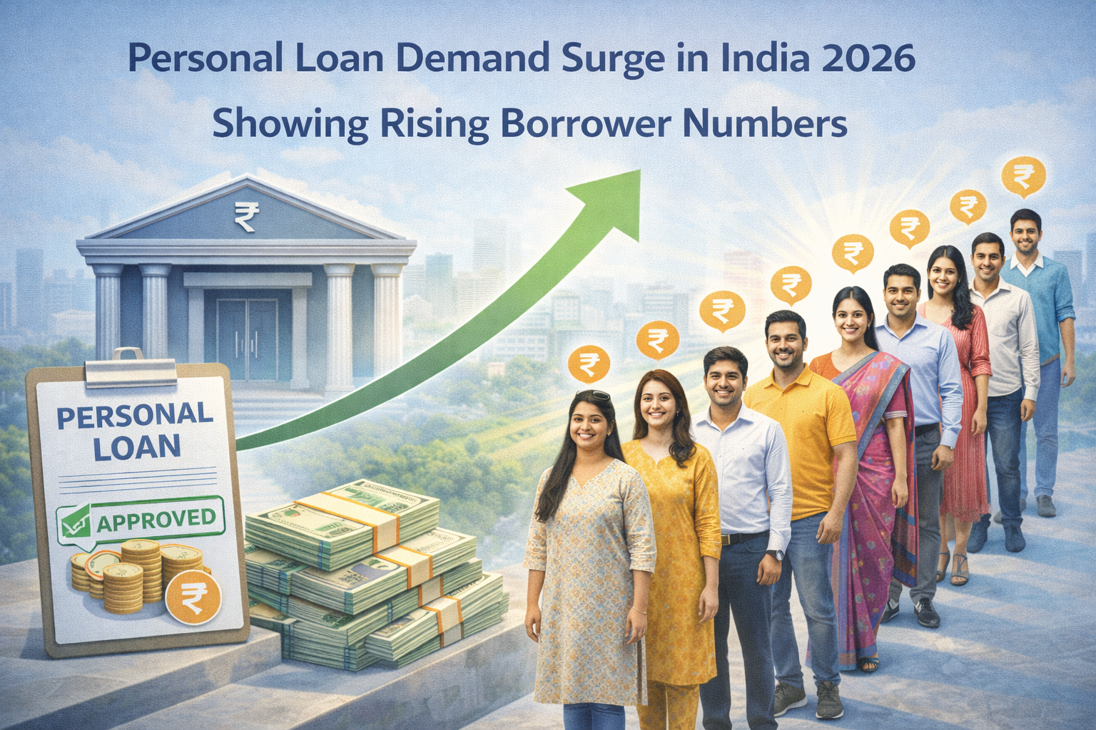 Personal loan demand surge in India 2026 showing rising borrower numbers